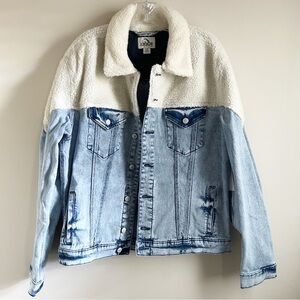 Jordache Light Blue and Cream Denim Jacket